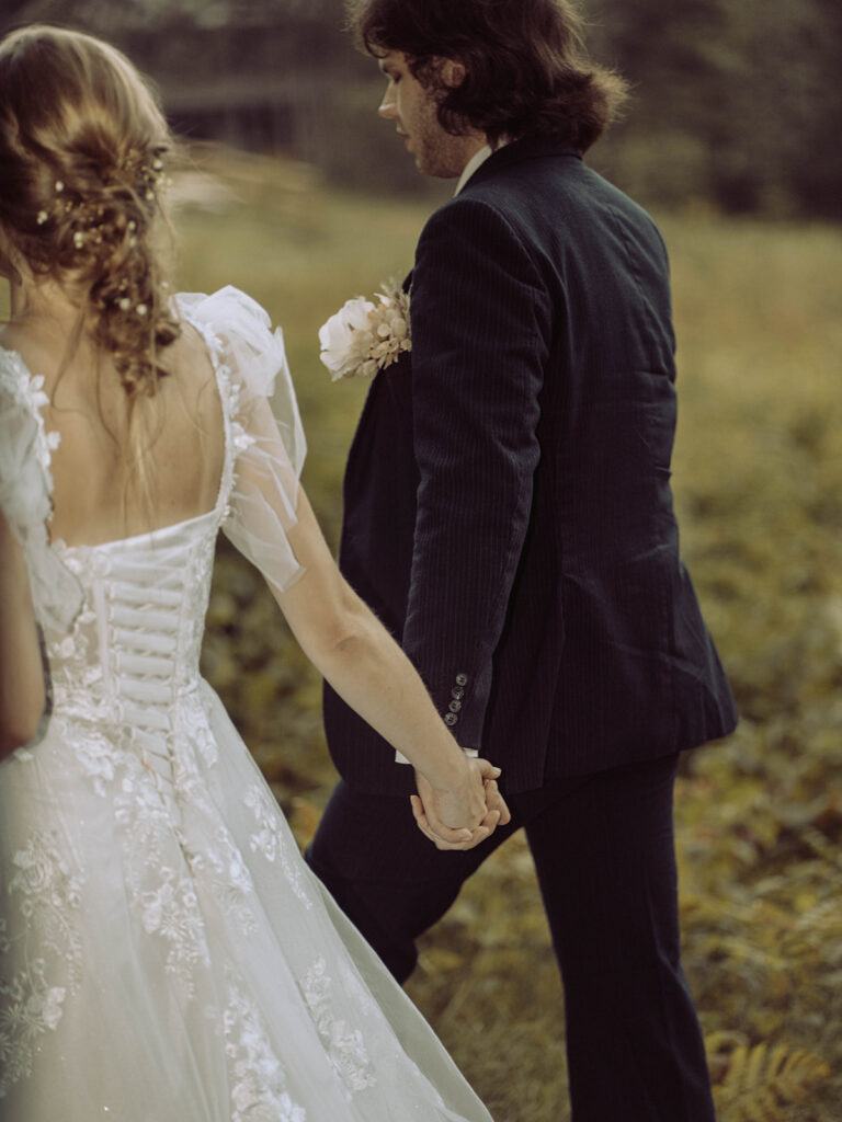 Bride and groom portraits at the Wisconsin venue, Burlap & Bells