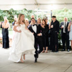 173 Carlyle House reception entry with bride and groom at Norcross GA wedding