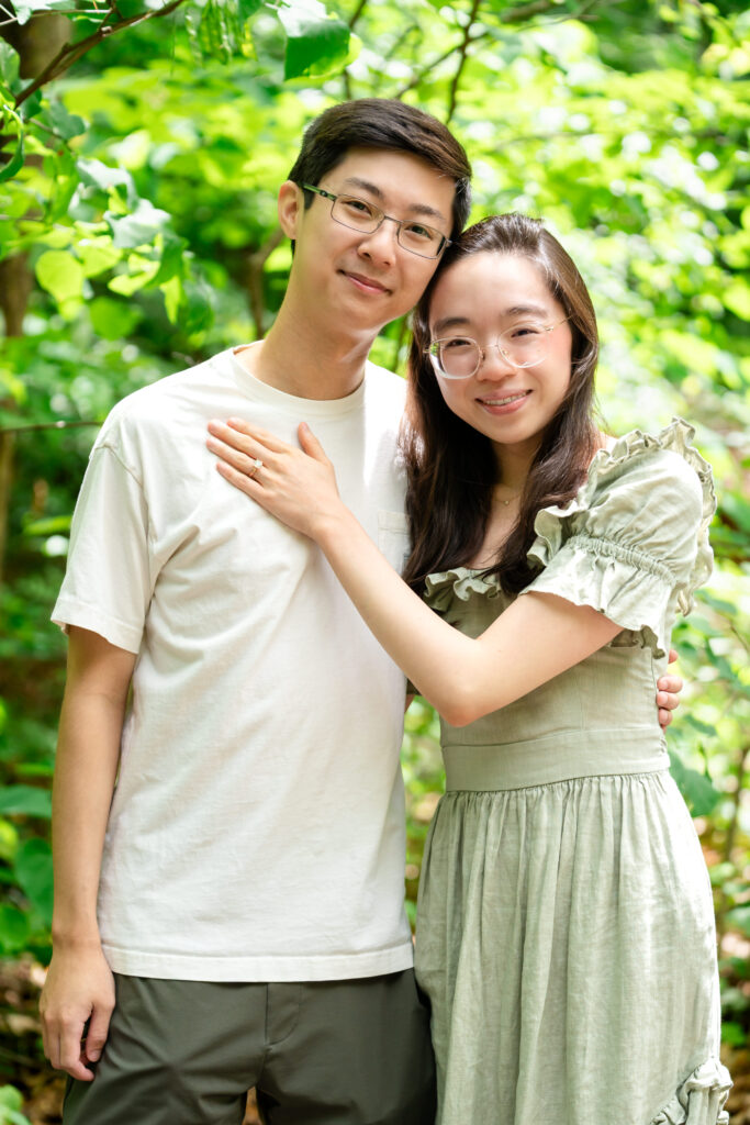 Classic engagement portrait at Fernbank Forest in Atlanta