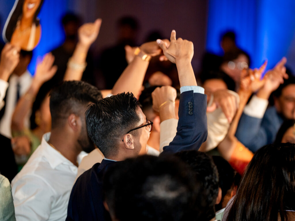 An Indian Wedding Reception at an Indoor Wedding Venue in Atlanta.