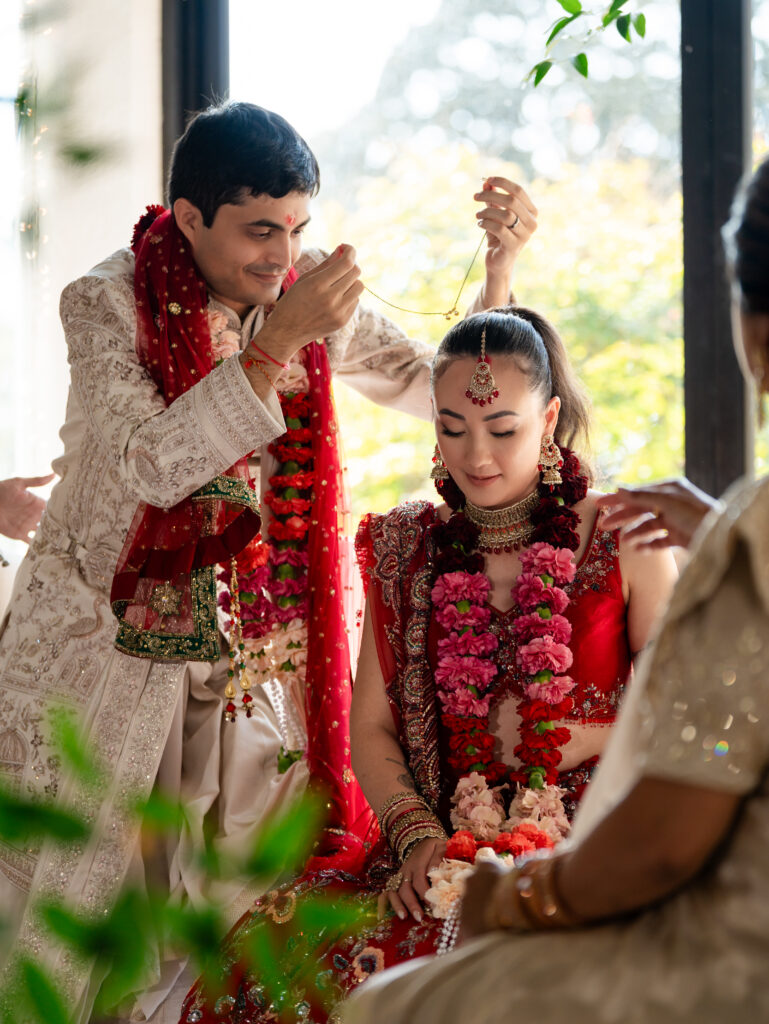 A Hindu Ceremony at the indoor wedding venue, Callanwolde Fine Arts Center. 