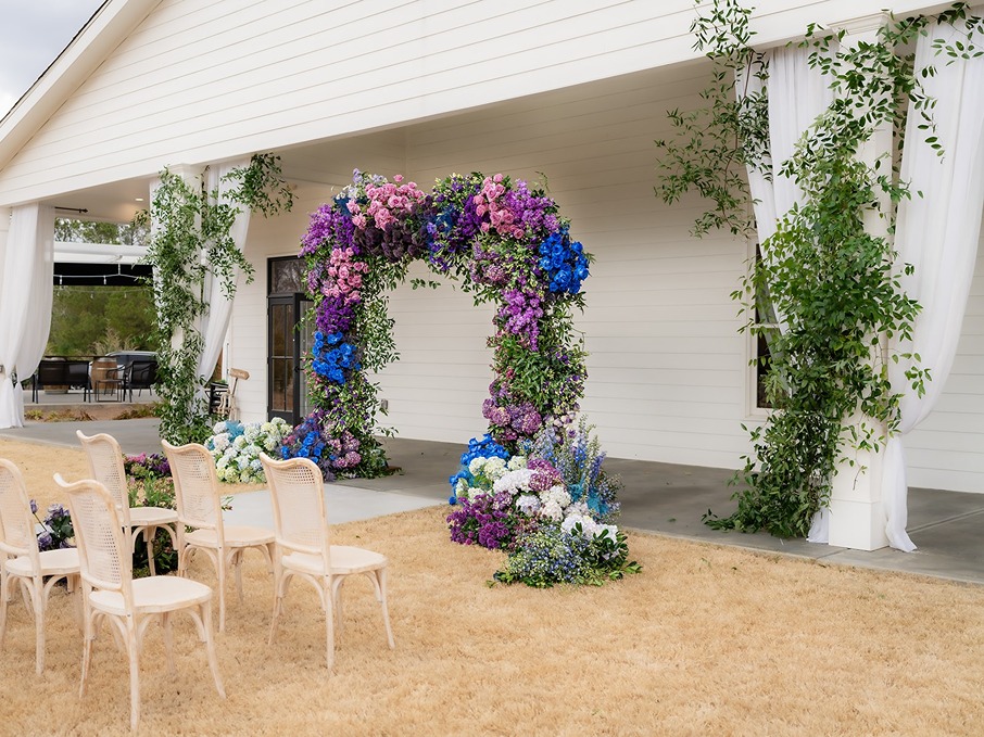 the ceremony area of Whitestone reserve a wedding venue in North Georgia