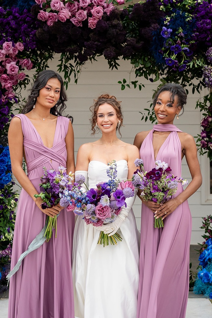 A bride with her bridesmaids at the whitestone reserve, a unique wedding venue in Georgia