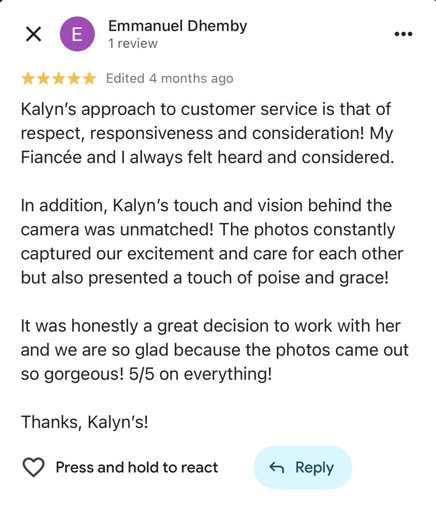 Google review from Groom-to-be on surprise winery proposal at Versaille Restaurant Château Élan. 