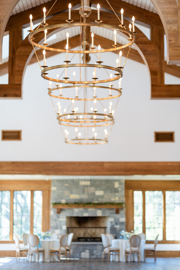 Average Cost of a Wedding in Georgia | Kalyn Wolf Studios Wedding reception venue with candelabra showing average wedding cost in Georgia