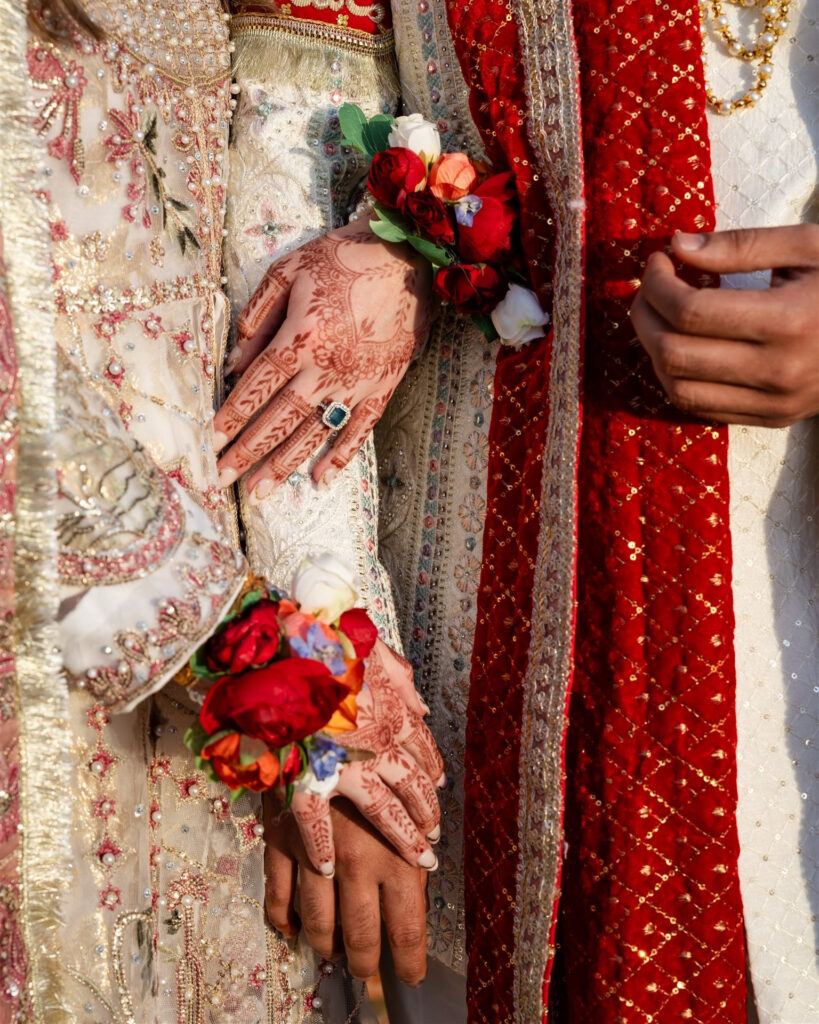 Hindu Wedding Photography in Georgia | Kalyn Wolf Studios Henna details, florals, and wedding attire captured during a Hindu wedding photography in Georgia celebration.