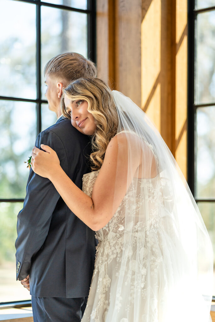 Wedding Photography Packages in Georgia | Kalyn Wolf Studios Bride and groom sharing a quiet embrace during a wedding photography packages Georgia experience.