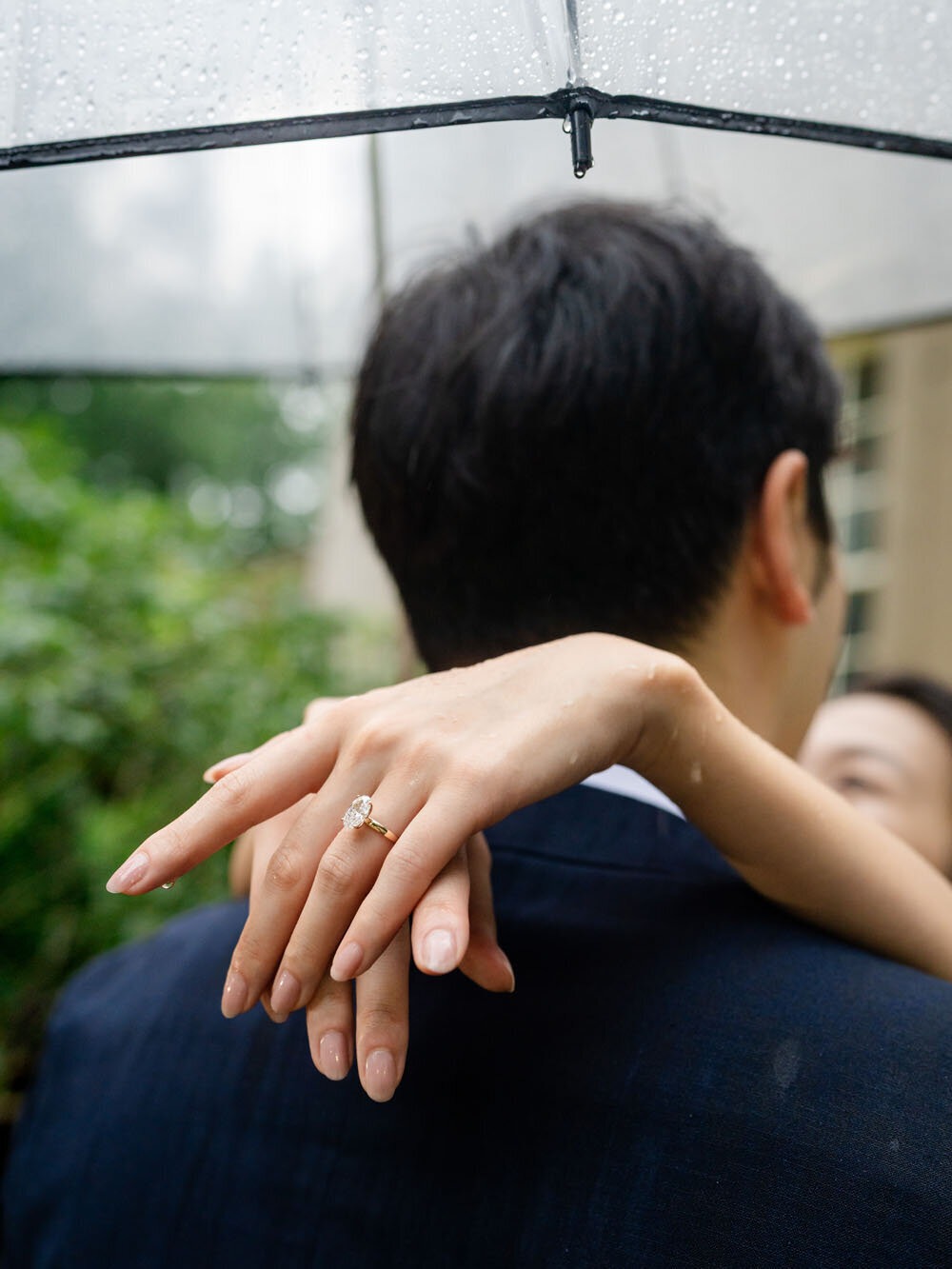 Georgia engagement photos capturing a quiet moment between an engaged couple.