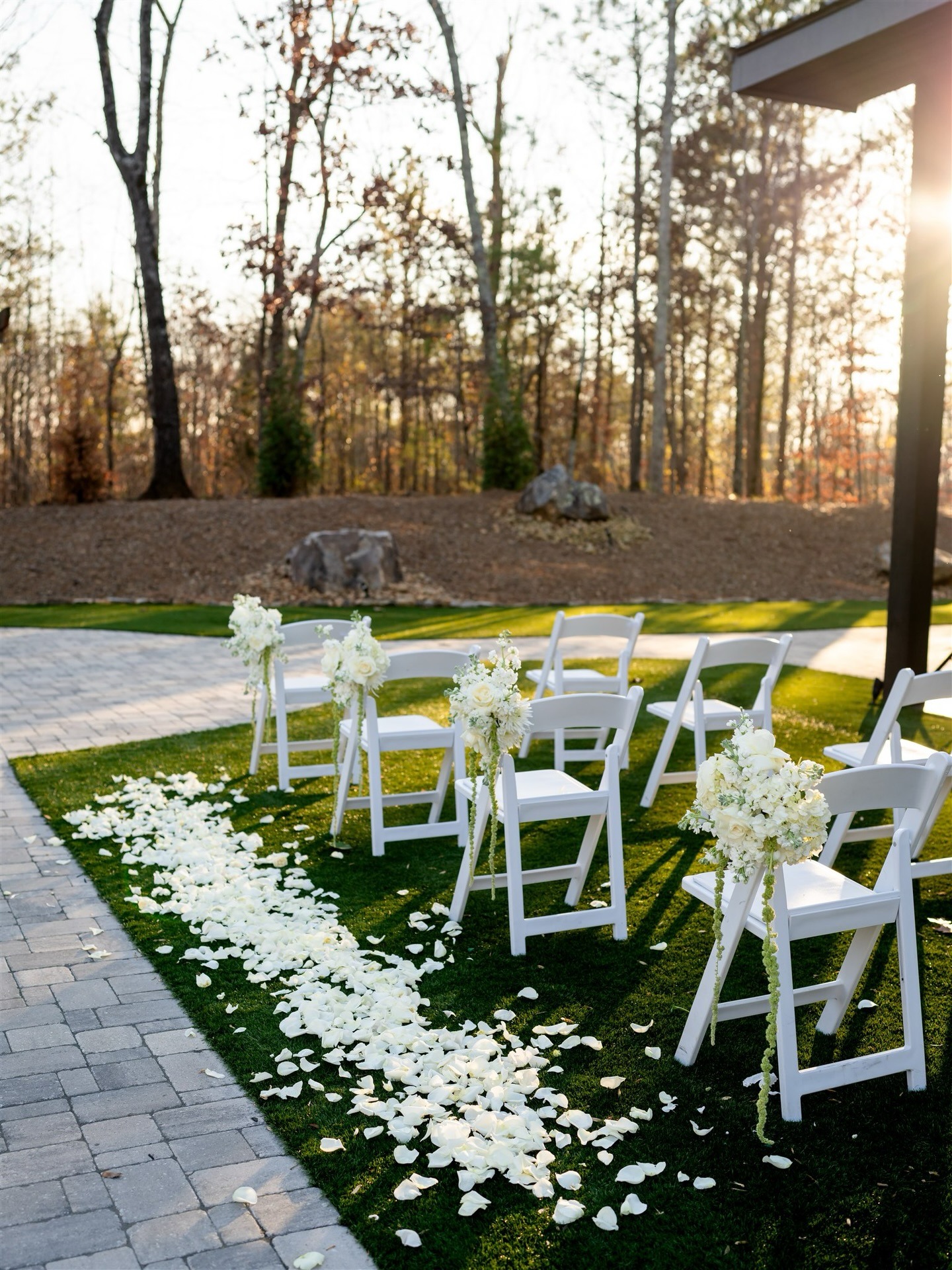 Wedding ceremony at Dunagan Hills venue in Gainesville, Georgia